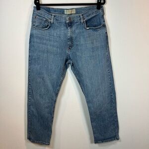 Wrangler Relaxed Fit Flex Jeans Medium Blue Denim Stretch Western Men's Sz 36x29